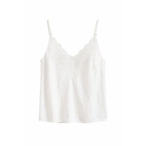 Splendid White Eyelet Lace V Neck Cami Top Tank XS Coquette romantic